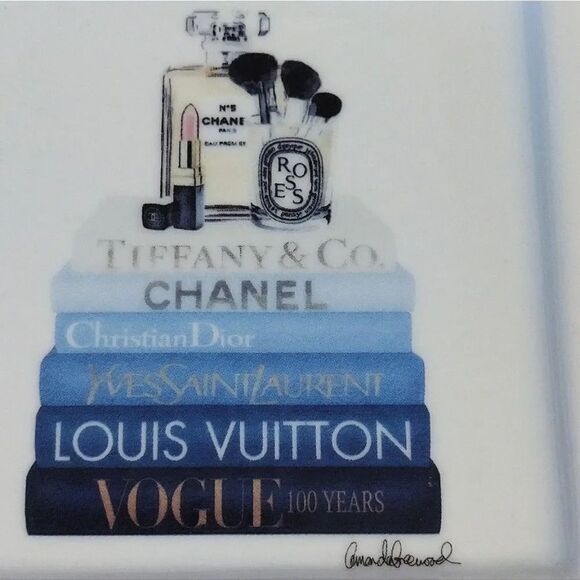 Amanda Greenwood Designer Art Glam Porcelain Trinket Decor Tray NWT - Picture 3 of 13